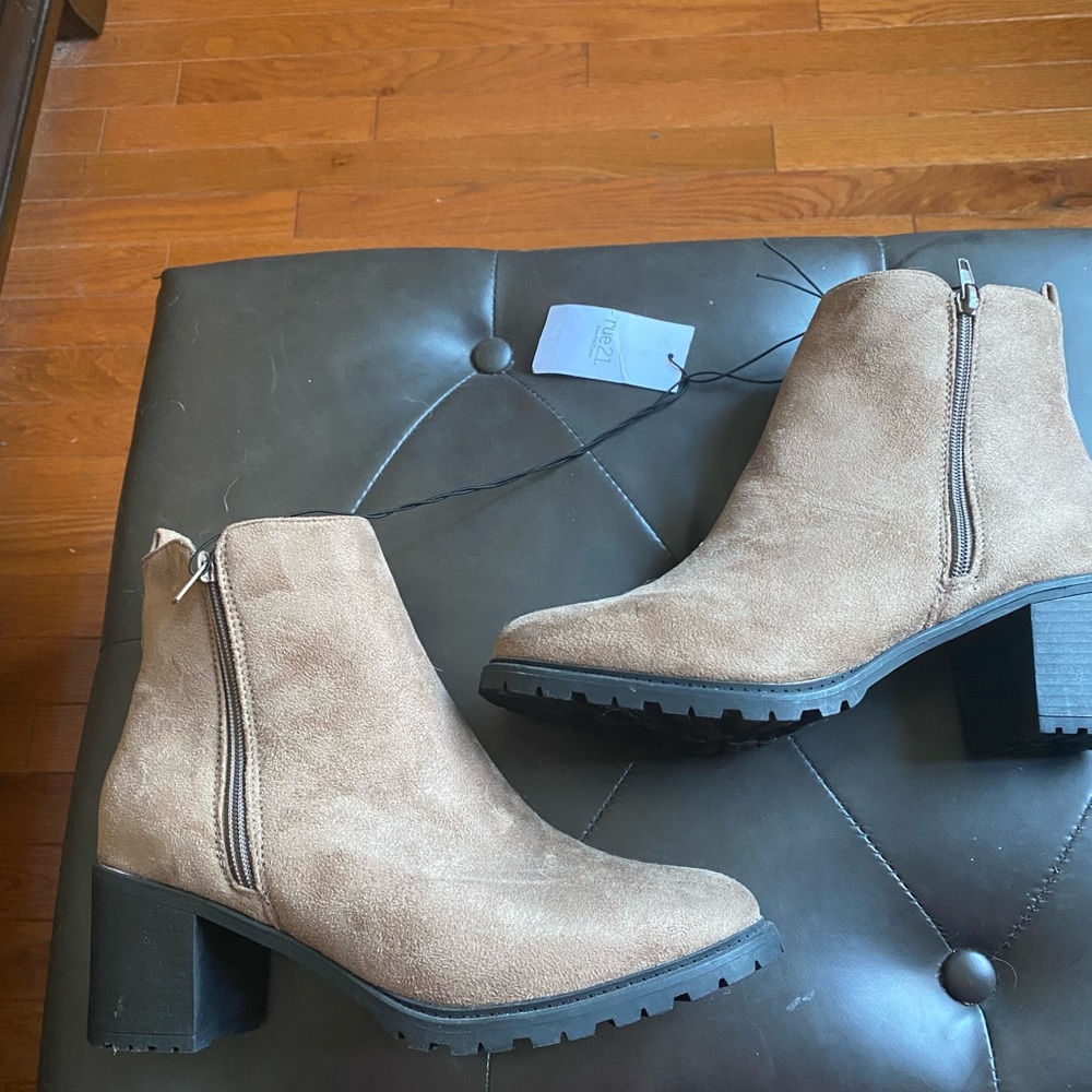 Beige booties